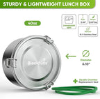 Blockhütte Metal Lunch Container 40oz with Spork, Bento Box Adult Metal BPA Free, Stainless Lunch Box for Work Dishwasher Safe, Stainless Steel Food Storage Containers Leakproof