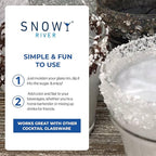 Snowy River Clear, Cocktail & Margarita Sugar Rimmer - Vibrant Color Glass Rimming Sugar with Medium Crystal Texture - 16oz