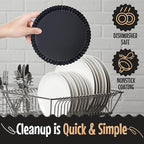 9 Inch Tart Pan with Removable Bottom – Non-Stick Deep Fluted Quiche and Pie Pan, Carbon Steel Loose Bottom Tart Pan, 9.5 Inch Top / 9 Inch Base, 1.1 Inch Deep Baking Pan