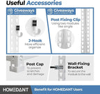 HOMEDANT 5 Tier Laminated White Boltless Metal Shelving Unit Adjustable Garage Storage Utility Rack Heavy Duty Shelves Organization Multipurpose Shelf Warehouse Pantry 28" W x 12.3" D x 59.5" H 4Pack