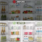 BALEINE Clear Plastic Storage Bins, Pantry Organization, BPA Free Stackable Refrigerator Organizers and Storage with Handles for Kitchen Fridge Cabinet Bathroom (6PK, 9.5x5.5x4.5)