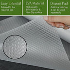 EVALAND 12" x 33 FT Non-Slip Shelf Liner, Non-Adhesive, BPA-Free, Waterproof Pantry Liner for Shelves, Easy to Cut, Oil-Proof Shelf Liners for Kitchen, Cabinets, Drawers, Refrigerator, Clear