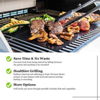 UBeesize 3 Pack Grill Mats for Outdoor Grill, Heavy Duty Grill Mats, Non Stick BBQ Grill Mats & Baking Mats, Resuable and Easy to Clean, Works on Gas Charcoal and Electric BBQ-15.75 x 13 Inch