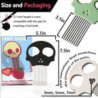 Stainless Steel Onion Cutter – Multi-Function Vegetable Cutter & Herb Stripper for Avocados, Eggs, Tomatoes, Potatoes (Black)