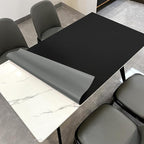 Leather Table Cover,1.8mm Thick,42x66 Inch Table Protector,Table Protector for Dining Room Table,Dining Table Cover,Table Cover Protector,Dining Table Pad Protector(Black+Gray,42x66)