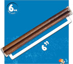 Jack&Pup 6" Bully Sticks Dog Chews | Odor Free Bully Sticks | Single Ingredient, All Natural Pizzle Sticks for Dogs (6oz, 10/12 Sticks)