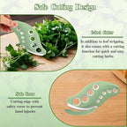 Herb Stripper Tool 9 Holes with Herb Cutter, Herb Stripper Cutter Tool, Stainless Steel Kitchen Herbs Leaf Stripping Herb Leaf Peeler for Collard Greens Thyme Basil Rosemary Stripper, Dishwasher Safe