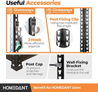 HOMEDANT 5 Tier Storage Shelves Adjustable Laminated Boltless Garage Metal Shelving Unit Heavy Duty Utility Rack Shelf Warehouse Pantry Closet Kitchen 35.9" W x 16.2" D x 71.3" H 3Pack