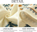 ISAENNE Designer French Pale Yellow Table Cloth for Rectangle Table,Linen Floral Tablecloth,Wrinkle Resistant Decor Tablecloths for Dining Thanksgiving Banquet Kitchen,55"*79"-Estevan A