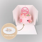 Cakebon Cake Boxes with Boards - 8 Inch Round Cake Drum White (6-pack) - Box With Window for Birthdays, Weddings and Parties