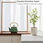 Cast Iron Tea Kettle, Japanese Tetsubin Teapot Coated with Enameled Interior, Durable Cast Iron Teapot with Stainless Steel Infuser for Stovetop Safe(1000ml/34oz)