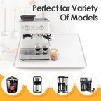 Silicone Coffee Maker Mat with Lip, 19.7'' x 15'' Heavy Duty Coffee Maker Mat for Countertops, Coffee Tray Fit Under Coffee Machine Appliance Automatic Machines Espresso Accessory, Translucent
