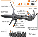 Godfather Gift, Multitool Knife, Godfather Proposal Gifts, Godfather’s Gifts from godchild, Christmas Practical Present, Gift for Camping, Hiking, Fishing, 20 in 1 Multitool