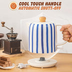 1.0-Liter Ceramic Electric Kettle, 1000W Rapid Boil, Tea Kettles Pot & Hot Water Boiler For Coffee & Tea, Teapot Auto Shut-Off, Boil-Dry Protection