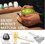Matcha Whisk Holder Matcha Chasen Whisk Stand Ceramic Holder fit for Traditional Japanese Tea Ceremony Starter (Matte Black)