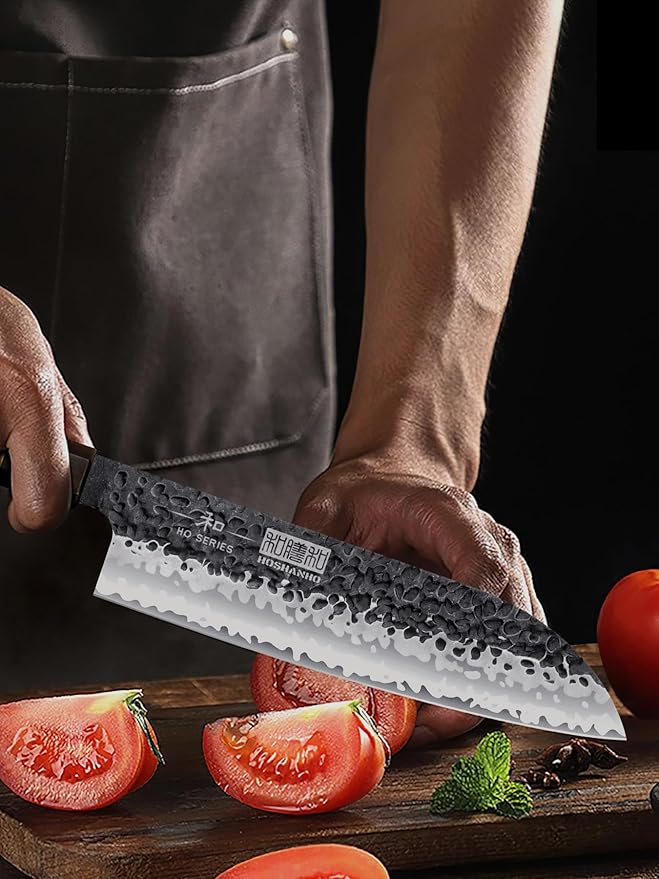 HOSHANHO 3 Pieces Knife Set, Professional High Carbon Steel Kitchen Knives Set, Ultra Sharp Japanese Chef Knife Set with Ergonomic Handle & Gift Box