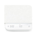 Mini Coffee Scale with Timer – Digital Barista Weight Scale with Designer-Patterned Tamper Mat, 0.1g High Precision, Portable & Rechargeable for Espresso, Pour Over, Drip, and Kitchen Brewing Use