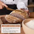 Banneton Bread Proofing Basket Set of 2: 9 Inch Round Sourdough Proofing Bowls for Artisan Bread Making for Professionals and Home Bakers