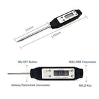 Meat Thermometer - Digital Food Thermometer for Cooking Kitchen - Automatic Calibration Pen Style Electronic Pocket Thermometer for Water Temperature, Barbecue (Yellow)