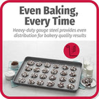 GoodCook Everday Nonstick Carbon Steel 15” x 21” Baking Sheet Set, 2 Pack – Extra-Large Carbon Steel Cooking Pans, Bakeware Set, Cookie Sheets for Baking, Oven Pan Set