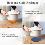 SHACOS 8 Inches Trivets for Hot Dishes, 4 Pieces Cotton Trivets Mats for Kitchen, Hot Pads for Countertops and Table, Heat-Resistant Pot Holders for Hot Pots and Pans(Blue, 4pcs)