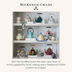 MACKENZIE-CHILDS Enamel Tea Kettle, Cute Tea Kettle for Stovetop, 2 Quarts, Go Fish