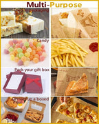 Katbite 100 Pcs Sandwich Wrapping Paper, 12x12 inch Food Basket Liners, Grease Proof & Non-stick Baking Parchment Paper