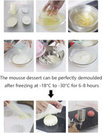 OCPO Kitchen Mini Silicone Mold for Baking Mousse & Cake, French Dessert Mold for Pastry Donuts Chocolate Brownie Jello (6-Cavity)