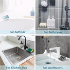 Self Draining Soap Dish,Silicone Suction Cup Soap Holder, Bathroom Soap Dish for Bar Soap,Can Extend Soap Life,Bathroom, Bath Tub, Kitchen Sink (4, Black)