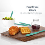 5 Pieces Silicone Spatula Set, Food Grade Rubber Spatula, Upgrade Strong Handle with Ergonomic Grip, Heat Resistant Up to 600°F for Nonstick Cookware, Cooking Mint