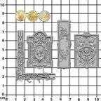Art Mold for Polyclay Air Dry Clay Plaster, Frame and Plaque