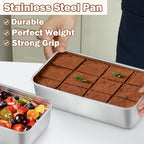 LIANYU 16 Pack 9x5 Inch Loaf Pans for Bread Baking, Stainless Steel Bread Baking Pans, Small Loaf Tins for Homemade Brownies and Pound Cakes, Dishwasher Safe