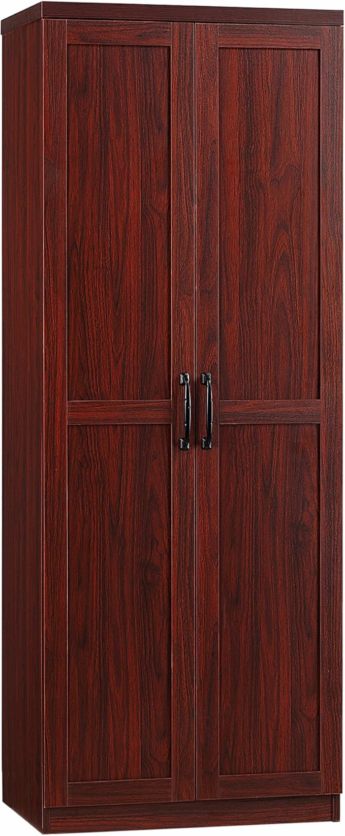 HOMCOM 63" 2-Door Kitchen Pantry, Freestanding Storage Cabinet with 5-Tier Shelving and 2 Adjustable Shelves for Dining Room, Espresso