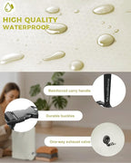 Travel Laundry Bag, Pump Free Vacuum Storage Bag Reusable Compression Dirty Clothes Travel Bag Waterproof Wet Dry Bags Large Capacity Space Saver Bags Camp Clothes Organizer (1 Pcs)(White, L)