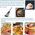 KSENDALO Thin Kitchen Spatula Turner for Egg,Fish, Slotted Flexible Plastic Spatula for Nonstick Cookware, Idea Kitchen Utensil for Egg, Bacon, Fish, Pancakes