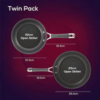 Circulon 83905 Radiance [hard anodized] Nonstick Frying pan set / Skillet Set - 8.5 Inch and 10 Inch, Gray