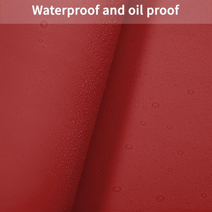Leather Table Cover,1.8mm Thick,40x60 Inch Table Protector,Table Protector for Dining Room Table,Table Pads for Dining Room Table Rectangular.(Black+Wine Red,40x60)
