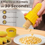 Corn Peeler for Corn on the Cob, Peelers for Kitchen with Ultra-Sharp Stainless Steel Serrated Blades & Ergonomics Corn-Shaped Comfort Grip, 2 Packs