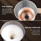 AMZCHEF 8-IN-1 Milk Frother and Steamer 21 oz, 550 Watts Split Stainless Steel Automatic Steamer, Milk's Warmer for Latte, Cappuccino, Hot Chocolate, Hot and Cold Froth, Heated Milk, Baby Food Silver