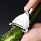 Vegetable Peeler - Stainless Steel Y-shaped peeler Non-Slip Wood Grain Handle - Efficient for Potatoes, Apples & Fruits - Durable Kitchen Tool
