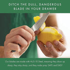 Misen 3.5" Paring Knife – Precision Kitchen Knife - High-Carbon Stainless Steel Blade – Ergonomic Handle for Peeling, Trimming, and Slicing – Lightweight, Versatile Tool for All Culinary Tasks - Green