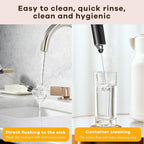 Milk Frother Handheld Rechargeable with Stand, Frother Wand Foam Maker 3 Speed Adjustable Drink Mixer with Detachable Stainless 2 Whisks Electric Coffee Frother Stirrer For Latte, Cappuccino, Egg