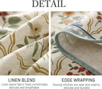 ISAENNE Designer Linen Extra Long Rectangle Tablecloth,Western Colorful Floral Indoor Table Cloth,Wrinkle Resistant Decor Tablecloths for Dining Thanksgiving Kitchen,67"*118"-Serenity B