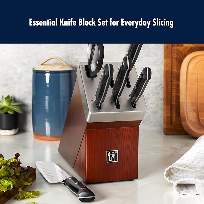 HENCKELS Dynamic Razor-Sharp 7-Piece Knife Set, Chef Knife, Bread Knife, German Engineered Informed by 100+ Years of Mastery
