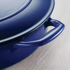 Tramontina Bestow Enameled Cast Iron Braiser Pan with Lid, 4-quart, Blue