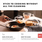 DI ORO Small Silicone Spatula - Kitchen Spatulas for Nonstick Cookware - 600°F Heat-Resistant Thin & Flexible Silicone Turner - BPA Free Mini Egg & Cookie Spatula for Cooking - Dishwasher Safe