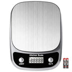 Food Kitchen Scale Digital Weight Grams and Oz，Professional Digital Kitchen Food Scales 10kg/1g for Weight Loss Dieting Baking Cooking,Stainless Steel Weighing Platform,LCD Display