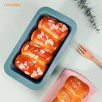 CHEFMADE Mini Bread Loaf Pan, 4.7" x 3" Nonstick Meatloaf Pan, Bakeware for Oven Baking，Homemade Bread （Green）