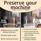 IMPRESA Coffee Machine Descaler - Machine-Safe Formula & Descaling Solution - Universal Descaler for Coffee Maker Compatible with Keurig, Nespresso, Breville & More - 3 Pack, 6 Uses, Made in USA