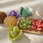 8 Pack Flower Succulent Candle Mold Resin Casting Silicone Molds for Home Decor & Candle Making Wave Spiral Mold